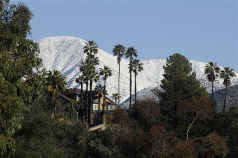 Snow, graupel fall on LA and Disneyland during California storm