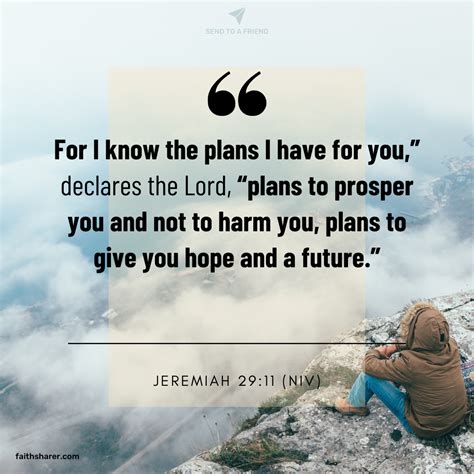 Jeremiah 29:11 For I know The Plans I Have For You - Faith Sharer