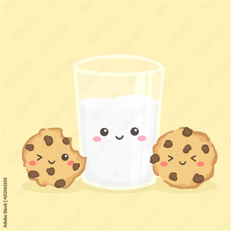 Cookies And Milk Cartoon