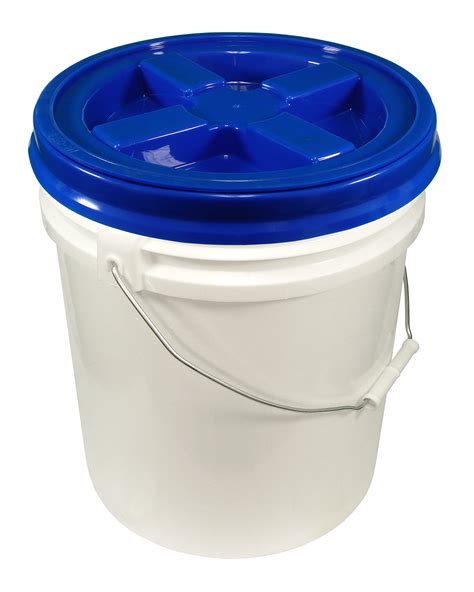 Galleon - 5 Gallon White Bucket & Gamma Seal Lid - Food Grade Plastic Pail & Gamma2 Screw Seal ...