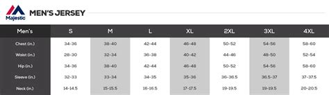 MLB Jersey Size Chart - oggsync.com