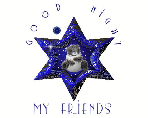 Good Night Friends Sparkling Star Visual Art GIF | GIFDB.com