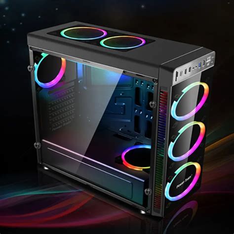 New Gaming Computer ATX PC Case Full Tower USB 3.0 with 4 RGB 120mm ...