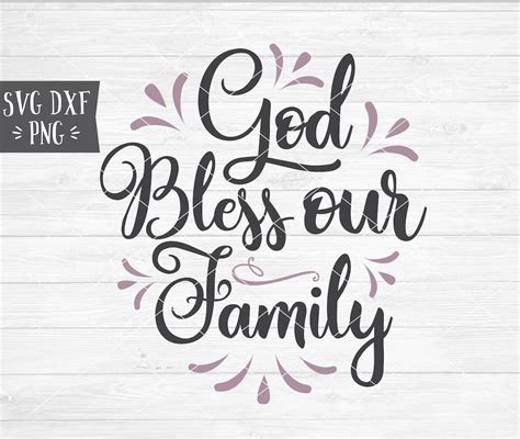 Instant SVG/DXF/PNG God Bless Our Family svg Family quote | Etsy