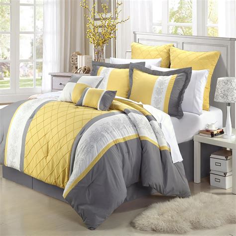 Yellow and Grey Bedding