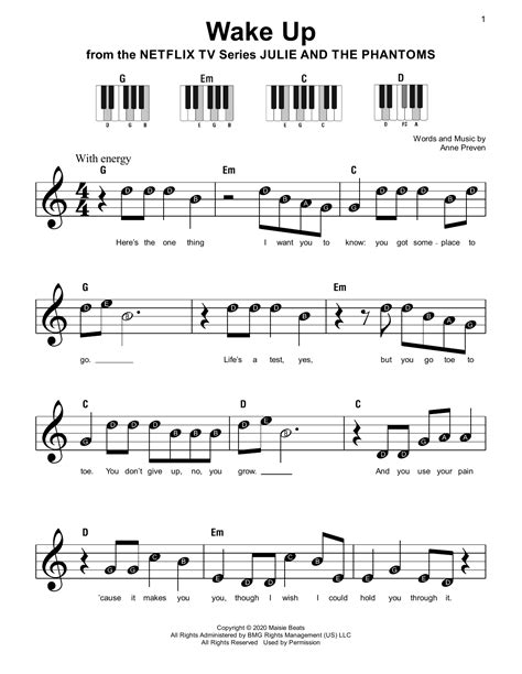 Madison Reyes - Wake Up (from Julie and the Phantoms) sheet music