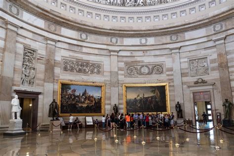 Statues in US Capitol Rotunda Editorial Image - Image of interior ...