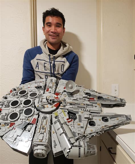 UCS Millennium Falcon, 2nd Edition. Exactly 16 lbs in weight and 7,541 pieces. Second largest ...