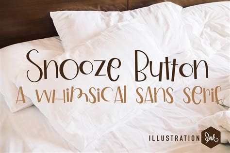 Snooze Button Font by Illustration Ink · Creative Fabrica