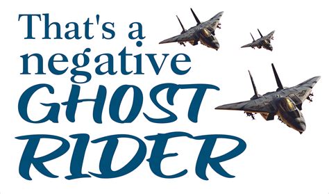 Top Gun Quotes - That's A Negative Ghost Rider | Vinyl Home Wall Decal Sticker | eBay