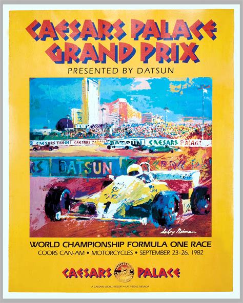 1982 Caesars Palace Grand Prix of Las Vegas original poster by LeRoy N - l'art et l'automobile