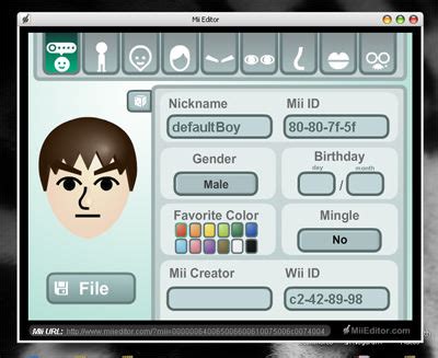 Online Mii Editor For Nintendo Wii - Hongkiat