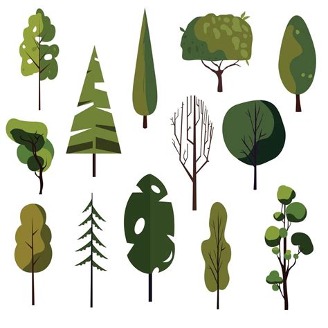 Set of Nature Tree 5108812 Vector Art at Vecteezy