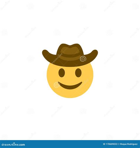 Cowboy Hat Emoji Icon From Emoji Collection. Vector Illustration | CartoonDealer.com #130329304