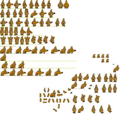 Patrick gorilla suit or Patkong sprite sheet by Godzilla-Nguyen on DeviantArt