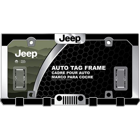 Jeep Front Grille Chrome License Plate Frame - Walmart.com - Walmart.com