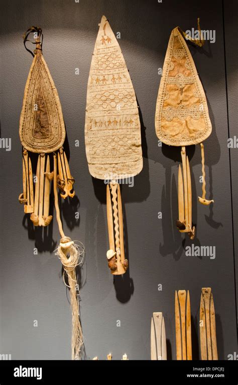 Greenland, capitol city of Nuuk. Greenland National Museum. Late Thule culture artifacts Stock ...