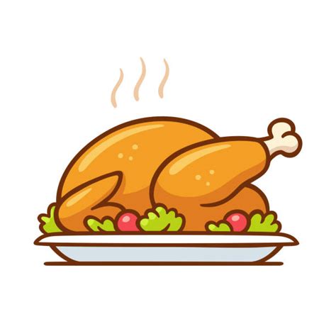 Roast Chicken Vector stock vectors - iStock