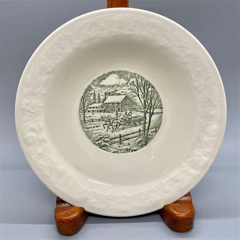 Taylor Smith Taylor Pastoral Cereal Bowl off White Green - Etsy