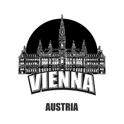 Vienna, Austria, black and white logo – instant download | Black and white logos, Vienna, Vienna ...