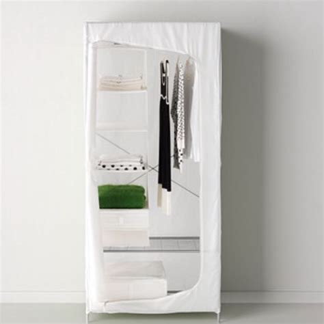 IKEA White Portable Wardrobe, Furniture, Others on Carousell