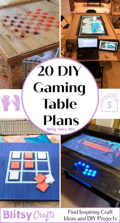 20 Free DIY Gaming Table Plans with PDF - Blitsy