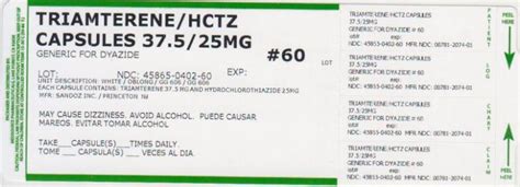 Triamterene And Hydrochlorothiazide Information, Side Effects, Warnings ...