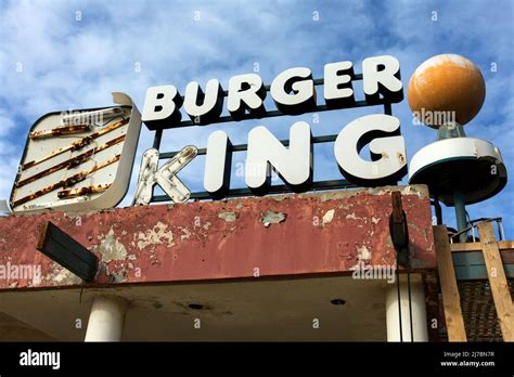 Abandoned Burger King at at a gas station in the north of Israel Stock ...