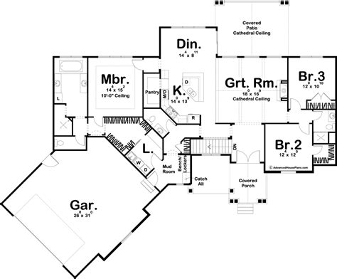 Large One Story House Plan Big Kitchen With Walk In P - vrogue.co