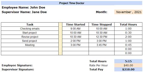 Free project timesheet templates in Excel, Word & PDF formats