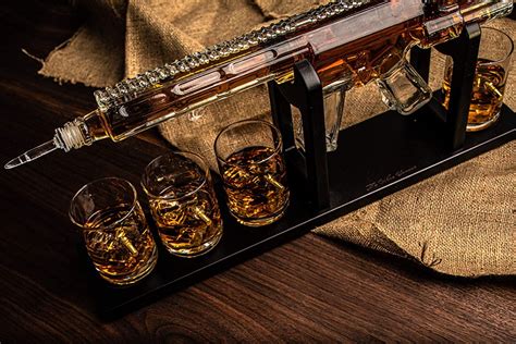 AR15 Whiskey Gun Decanter Set 1000 Ml & 4 12oz Bullet Glasses | Etsy Australia