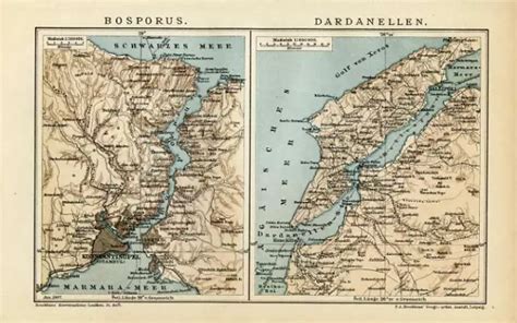 1898= BOSFORO DARDANELLI = Antica Mappa= OLD MAP EUR 8,50 - PicClick FR