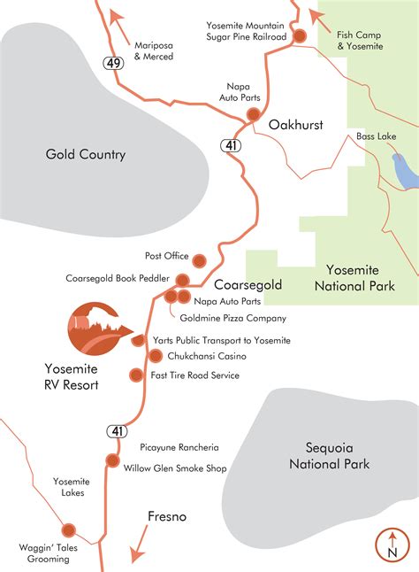 yosemite-national-park-area-map - Yosemite RV Resort Yosemite RV Resort