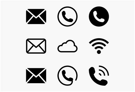 Phone Email Icon Vector - Free Email Signature Icons, HD Png Download - kindpng