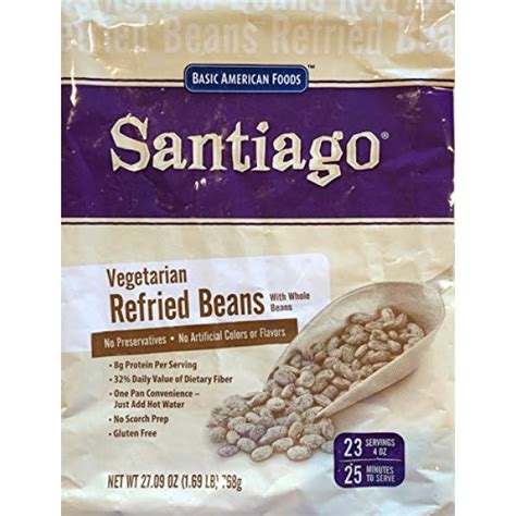 Dehydrated Vegetarian Refried Beans with Whole Beans
