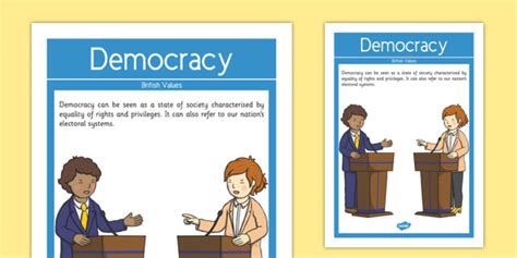 Democracy British Values Display Poster