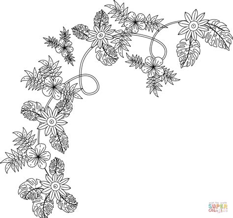 Vintage Flower Decoration coloring page | Free Printable Coloring Pages