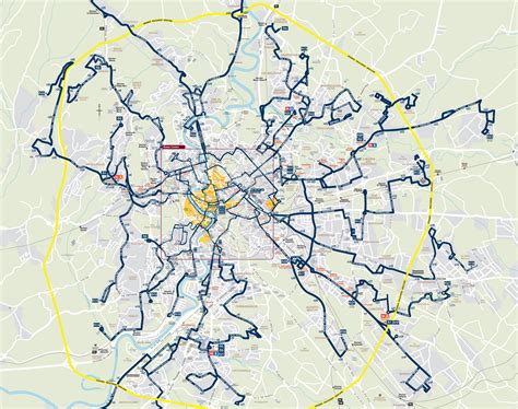 Map of Rome bus & night bus: stations & lines