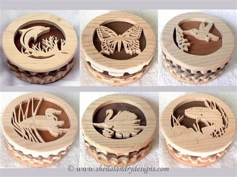 Set Of 6 Trinket Box Patterns - Sheila Landry Designs