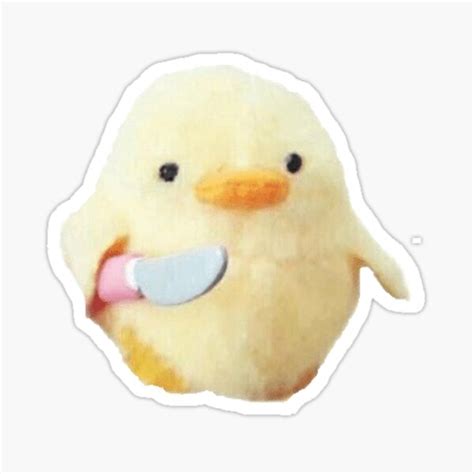 "Chicken with a knife meme" Sticker for Sale by Rooox | Redbubble