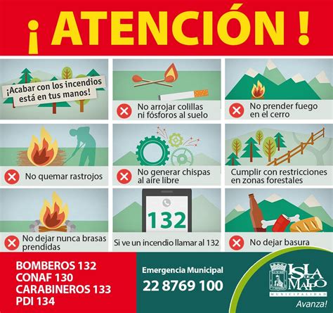 SENCILLOS CONSEJOS PARA PREVENIR INCENDIOS FORESTALES | Municipalidad de Isla de Maipo