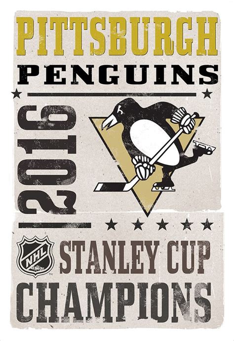 Pittsburgh Penguins Stanley Cup Champs 13x19 print | Etsy