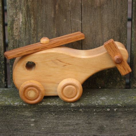 Kids Wooden Toy Helicopter Kids Handmade Natural Wood Toy