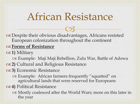 PPT - African Resistance to Imperialism PowerPoint Presentation, free ...