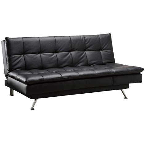 Latitude Run Black Leather Sleeper Sofa & Reviews | Wayfair