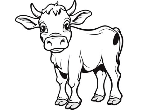 Printable Cow Coloring Sheet - Coloring Page