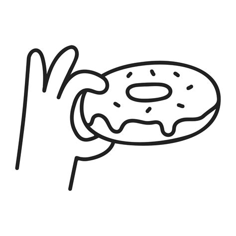 Donut .Food and Beverage Doodles. 6635872 Vector Art at Vecteezy