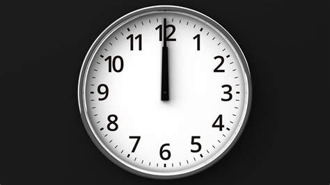 3D Clock 01 - 12 Hours Perfect Seamless Loop. Great For All Time ...