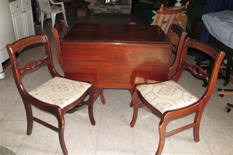 Vintage, Double Drop leaf Table and chair set | InstAppraisal