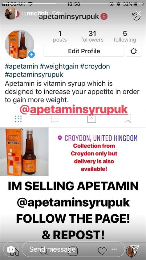 APETAMIN WEIGHT GAIN SYRUP UK in CR0 Croydon für £ 12,00 zum Verkauf | Shpock AT